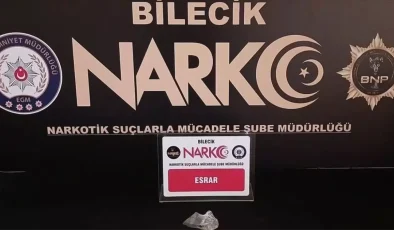 Bilecik’te Uyuşturucu Bulunan Zanlı Gözaltına Alındı